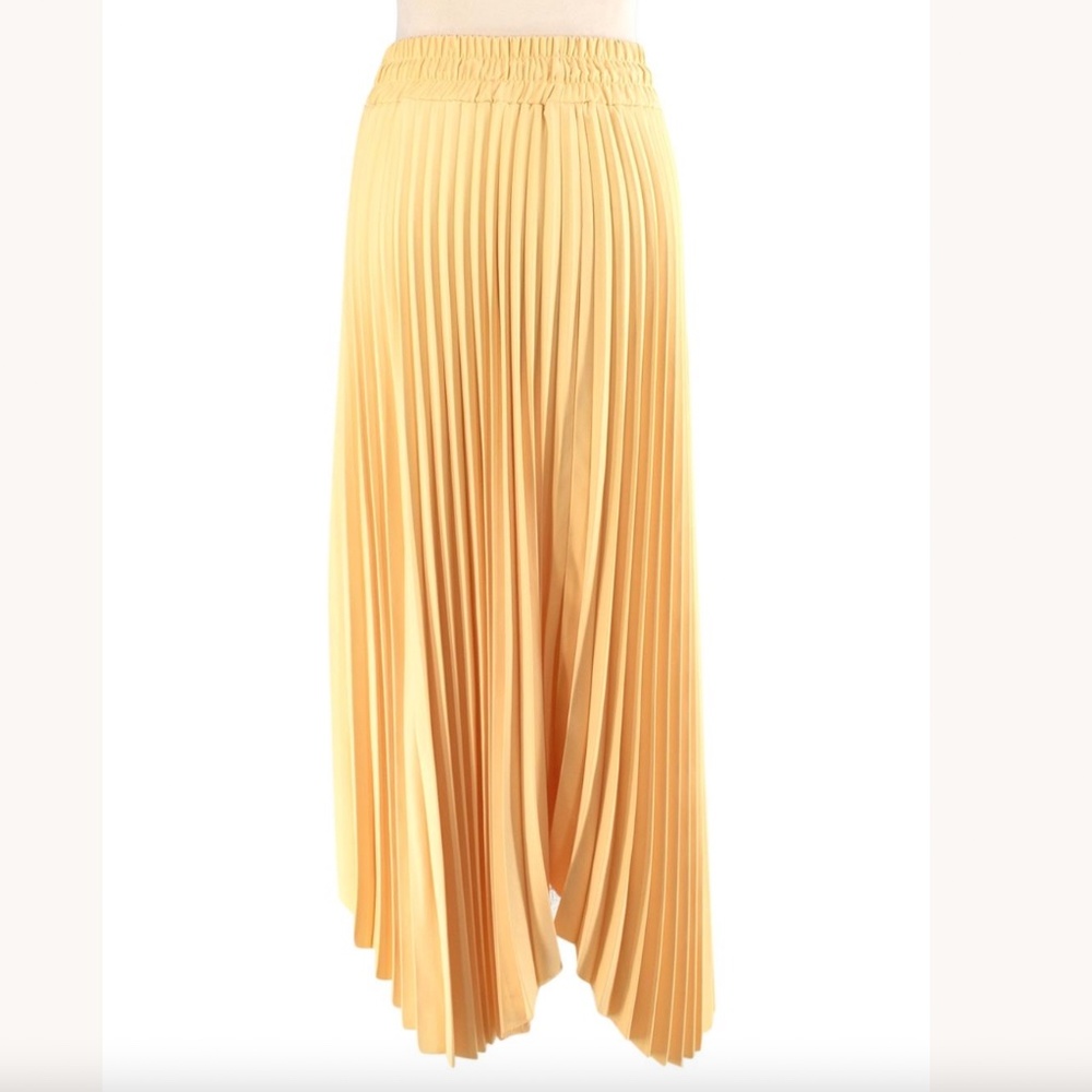 The Frankie Shop Pleated Asymmetrical Yellow Skirt